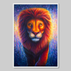 Lion art print by Rachel Froud