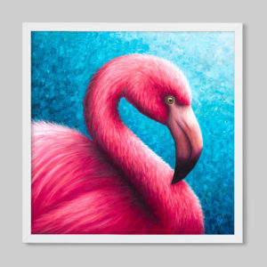 flamingo art print