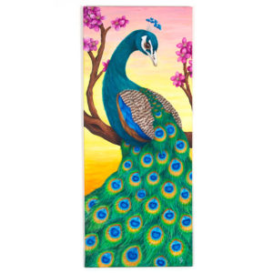 colourful peacock painting