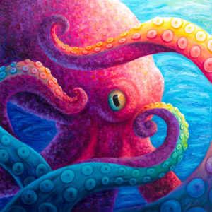 colourful octopus painting