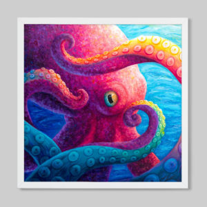 colourful octopus art print Rachel Froud