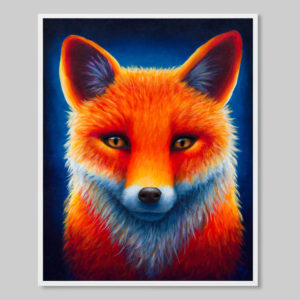 colourful fox art print Rachel Froud