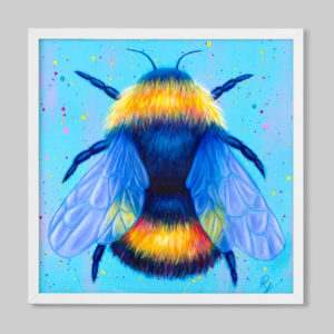 bumble bee colorful art print