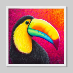 colourful toucan art print