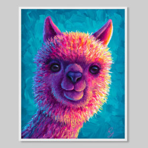 cute alpaca art print