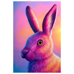colourful hare painting