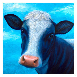 Cute Cow Painting by Rachel Froud