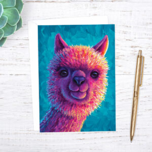 Alpaca greetings card