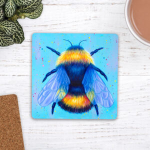 Colourful bee coaster
