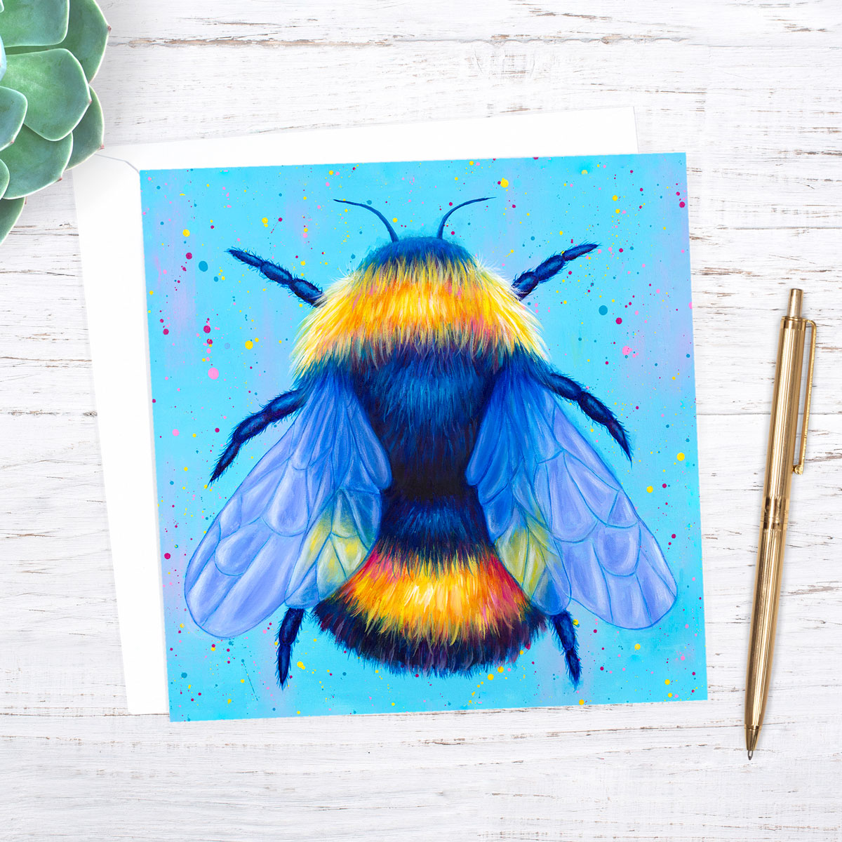 Colourful bee card