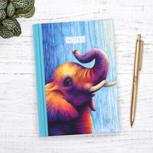 colourful elephant notebook a6