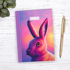 colourful hare notebook a6