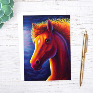 Colourful horse greetings card