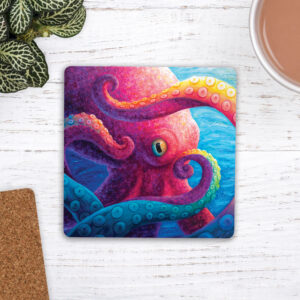 Colourful octopus coaster