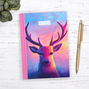 colourful stag a6 notebook