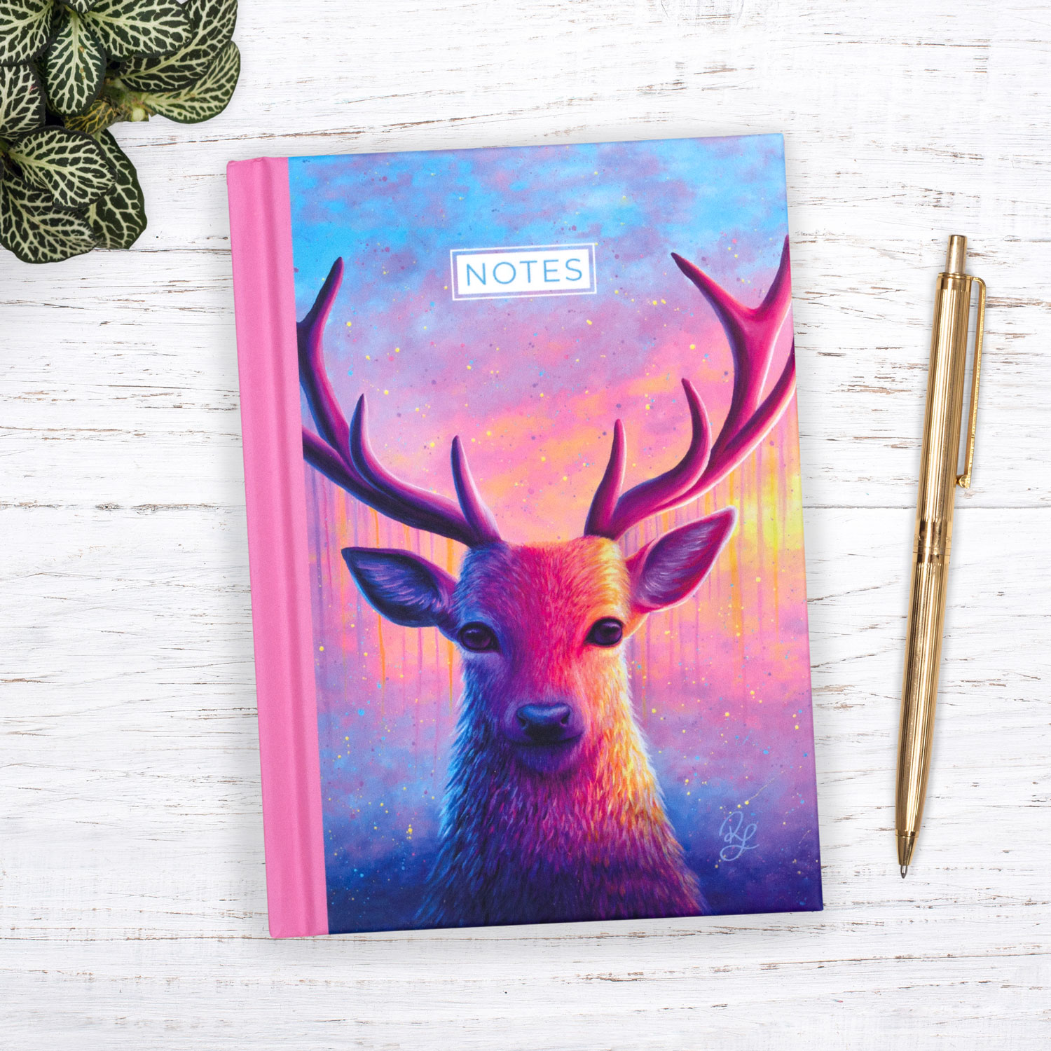 colourful stag a6 notebook