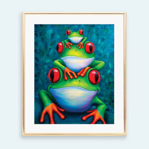 Tree frog family art print