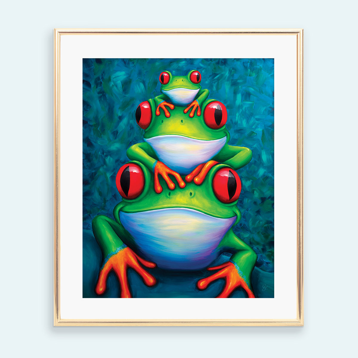 Tree frog family art print