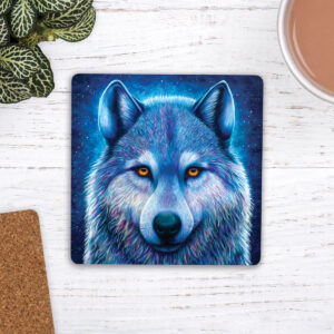 Colourful wolf coaster