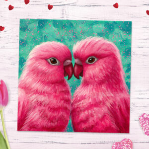 love birds original painting Rachel Froud