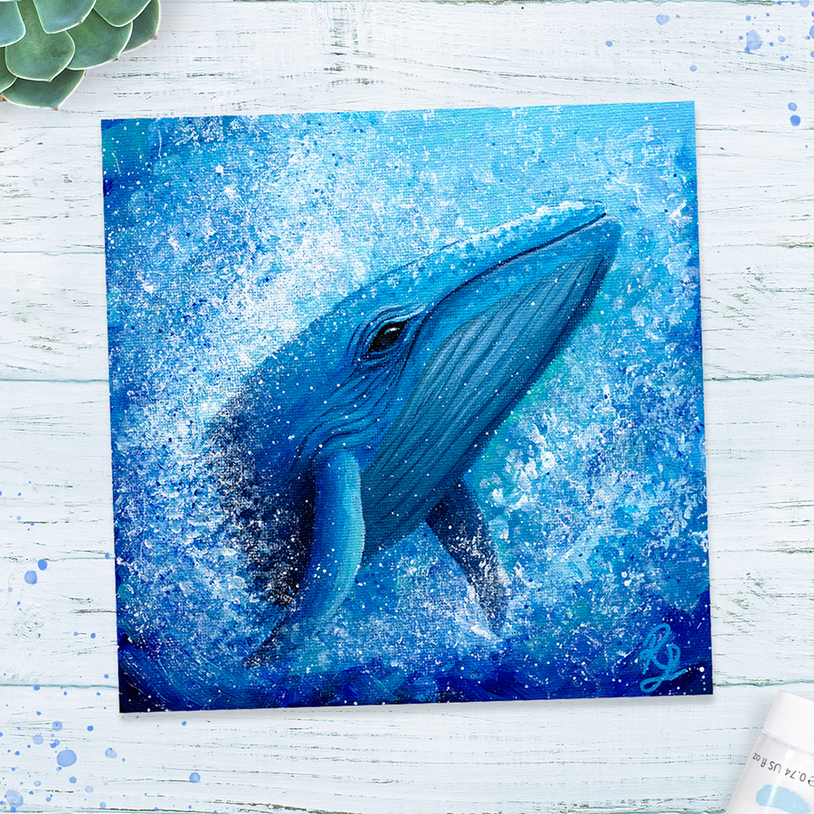 whale original painting