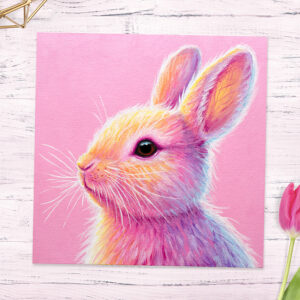 cute bunny painting