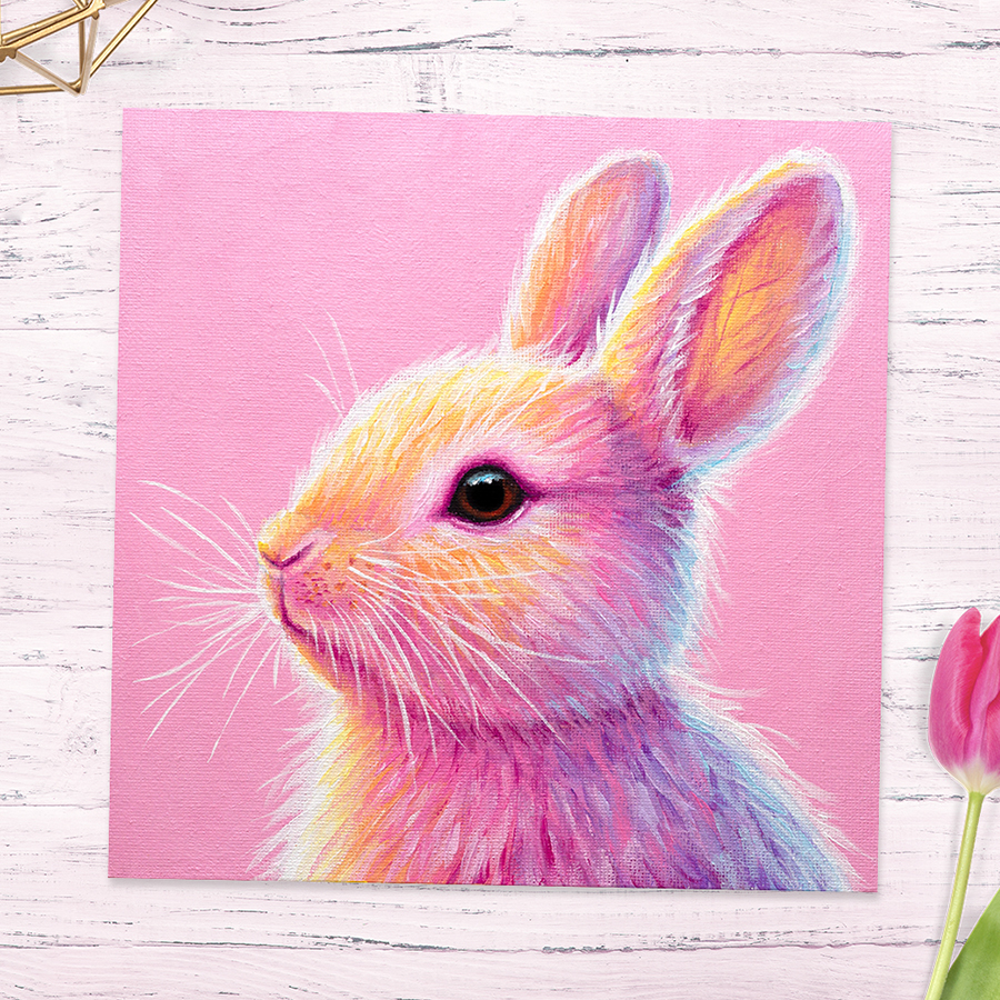 cute bunny painting